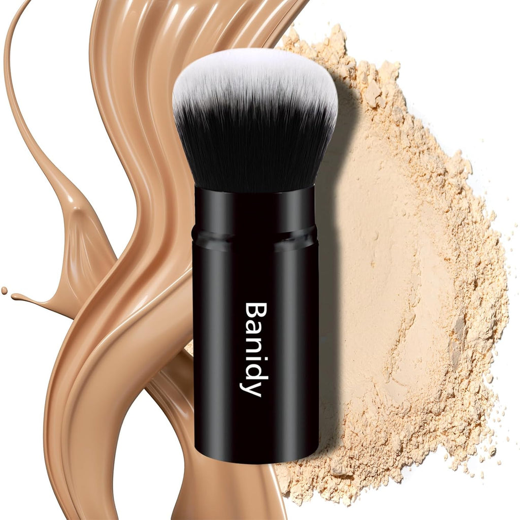 Makeup Brush Kabuki Retractable Travel Face Brushes Portable Blush Brush