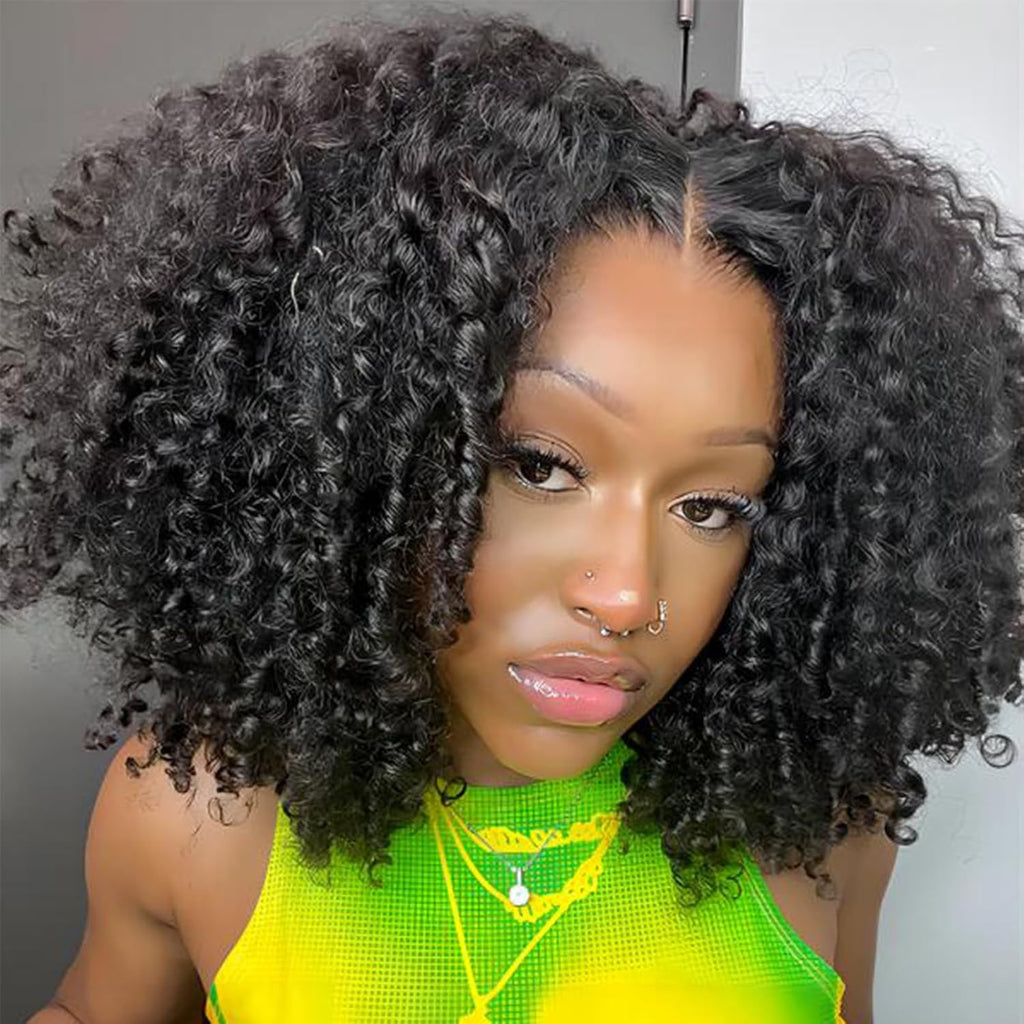 Glueless Wig 7X5 Afro Kinky Curly Lace Front Wigs for Women 22 Inch