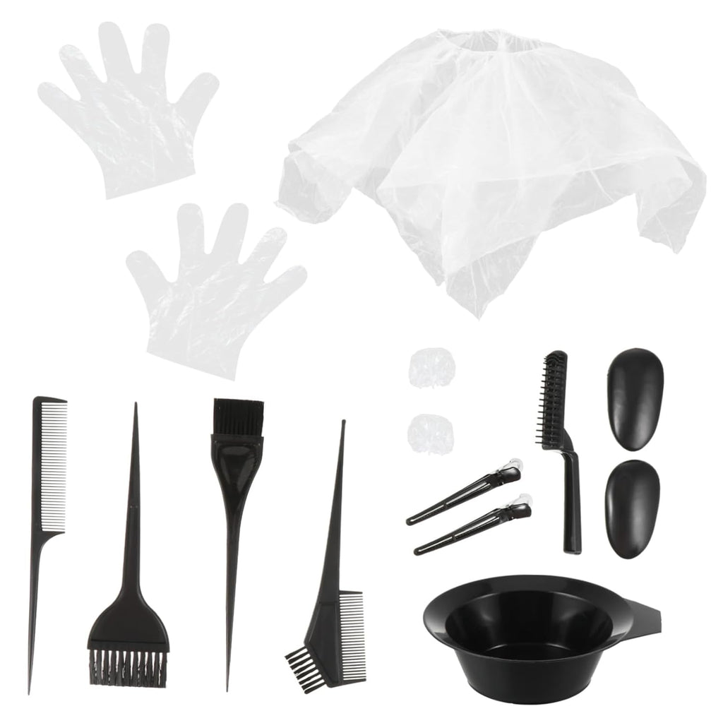 11 Piece Hair Coloring Tool Kit Dye Bowl and Disposable Gloves