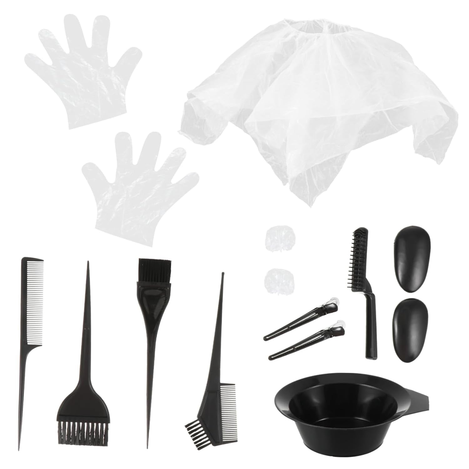 11 Piece Hair Coloring Tool Kit Dye Bowl and Disposable Gloves