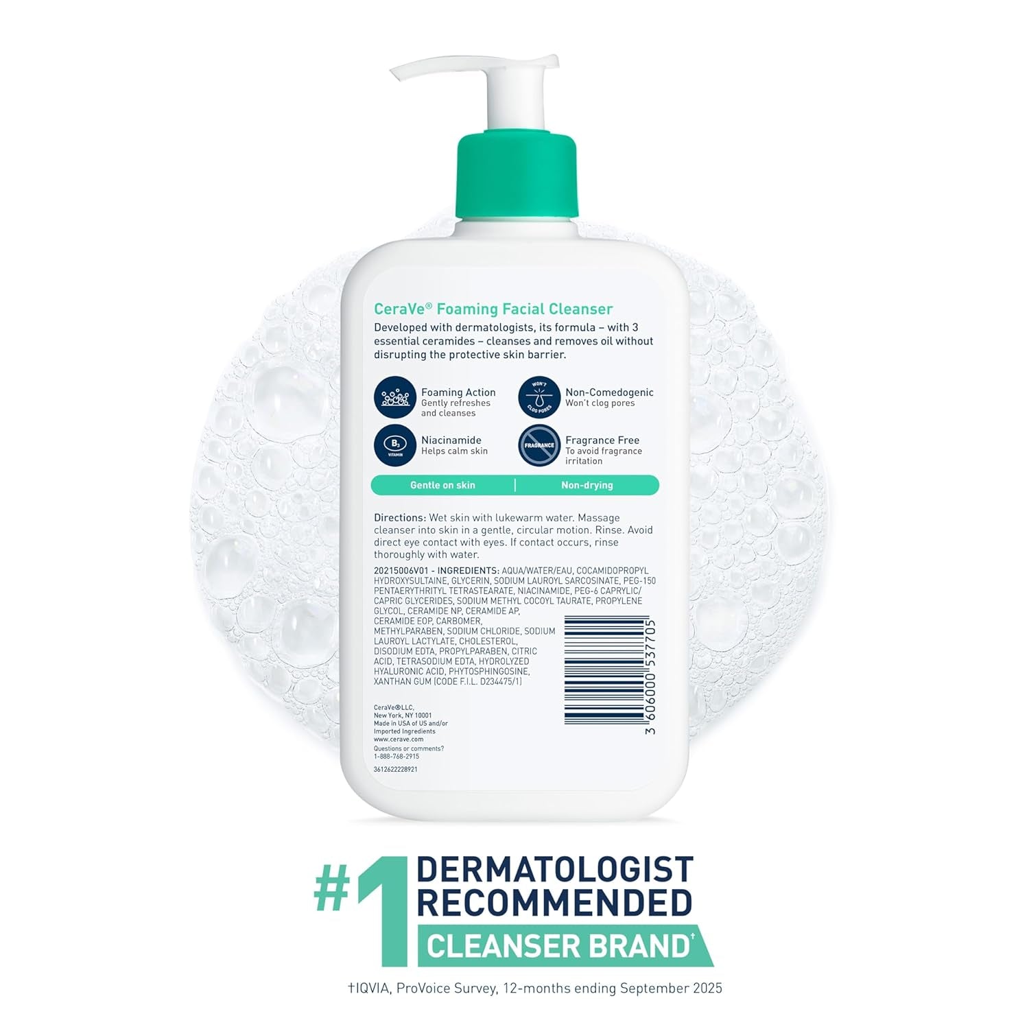 Foaming Facial Cleanser, Face Wash for Oily Skin, 19Oz