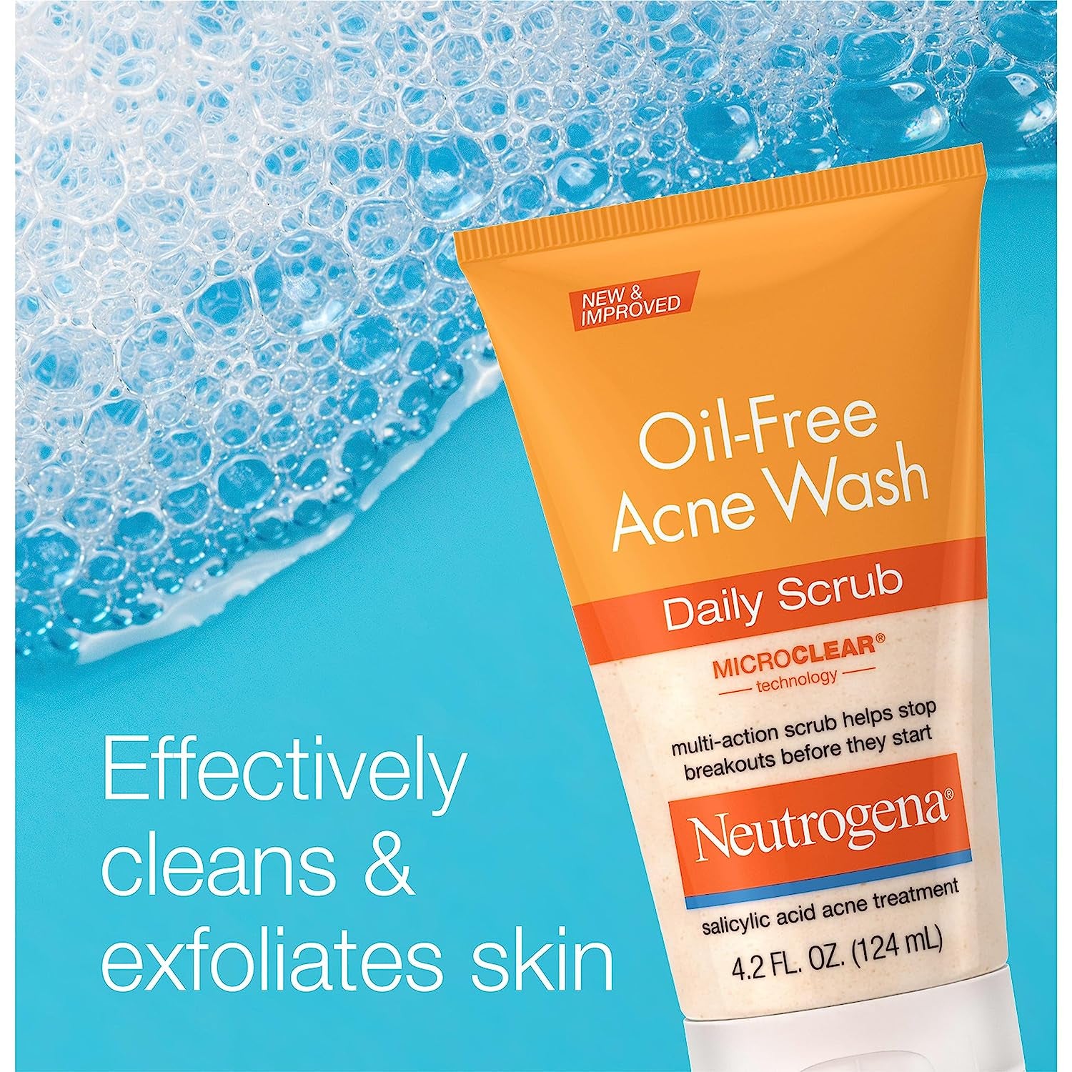 Neutrogena Oil Free Daily Acne Face Scrub, 4.2 Oz