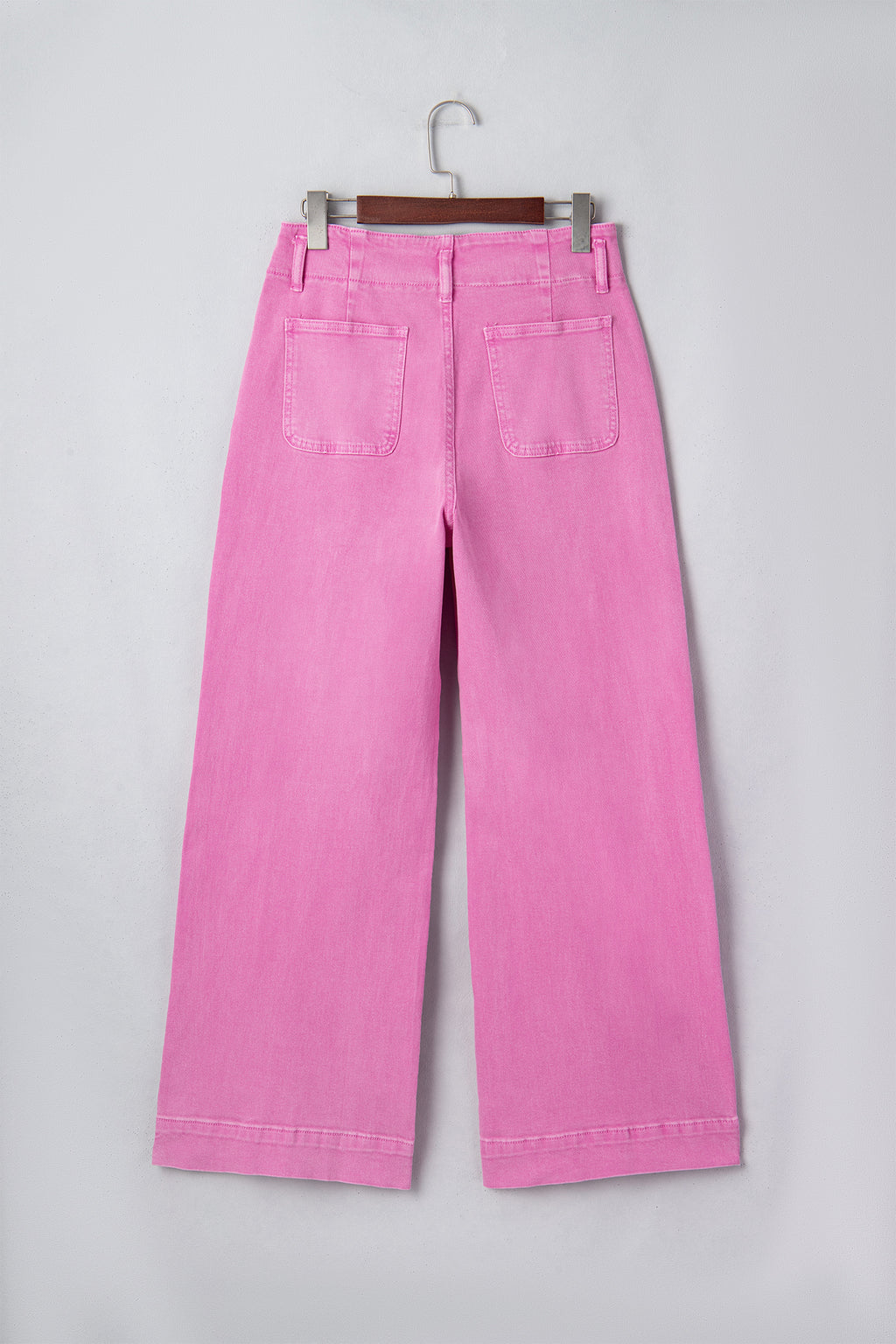 Black 2-Button High Waist Wide Leg Jeans