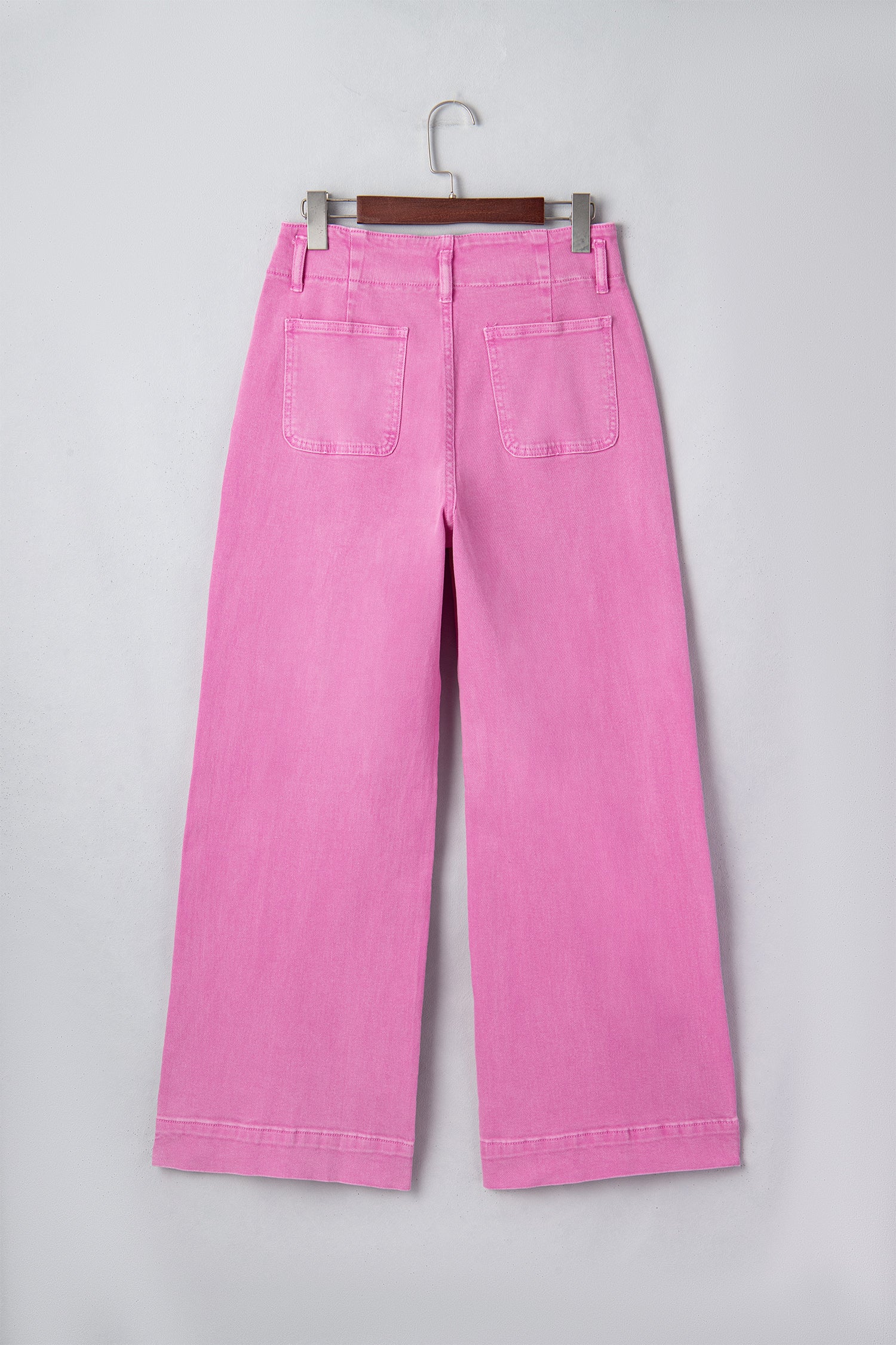 Black 2-Button High Waist Wide Leg Jeans