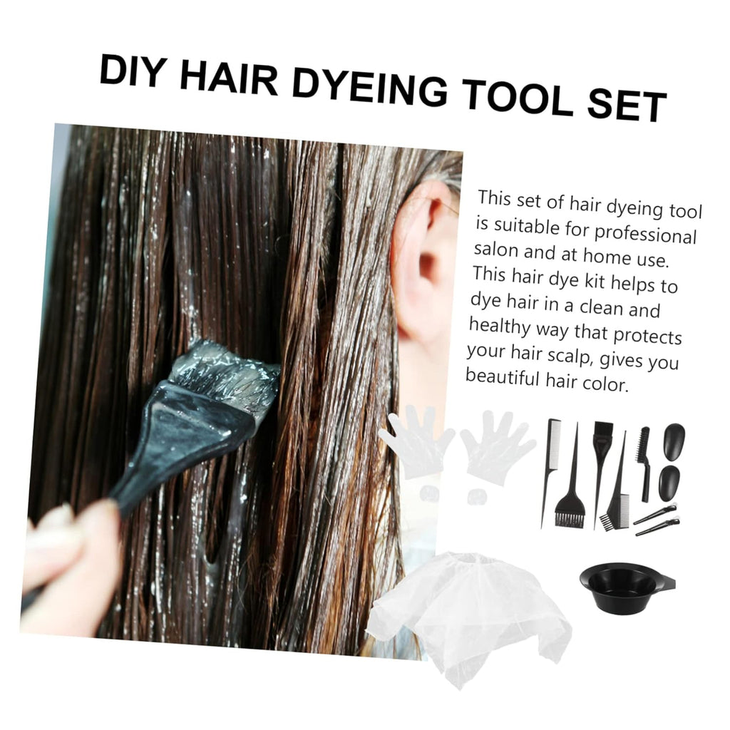 11 Piece Hair Coloring Tool Kit Dye Bowl and Disposable Gloves