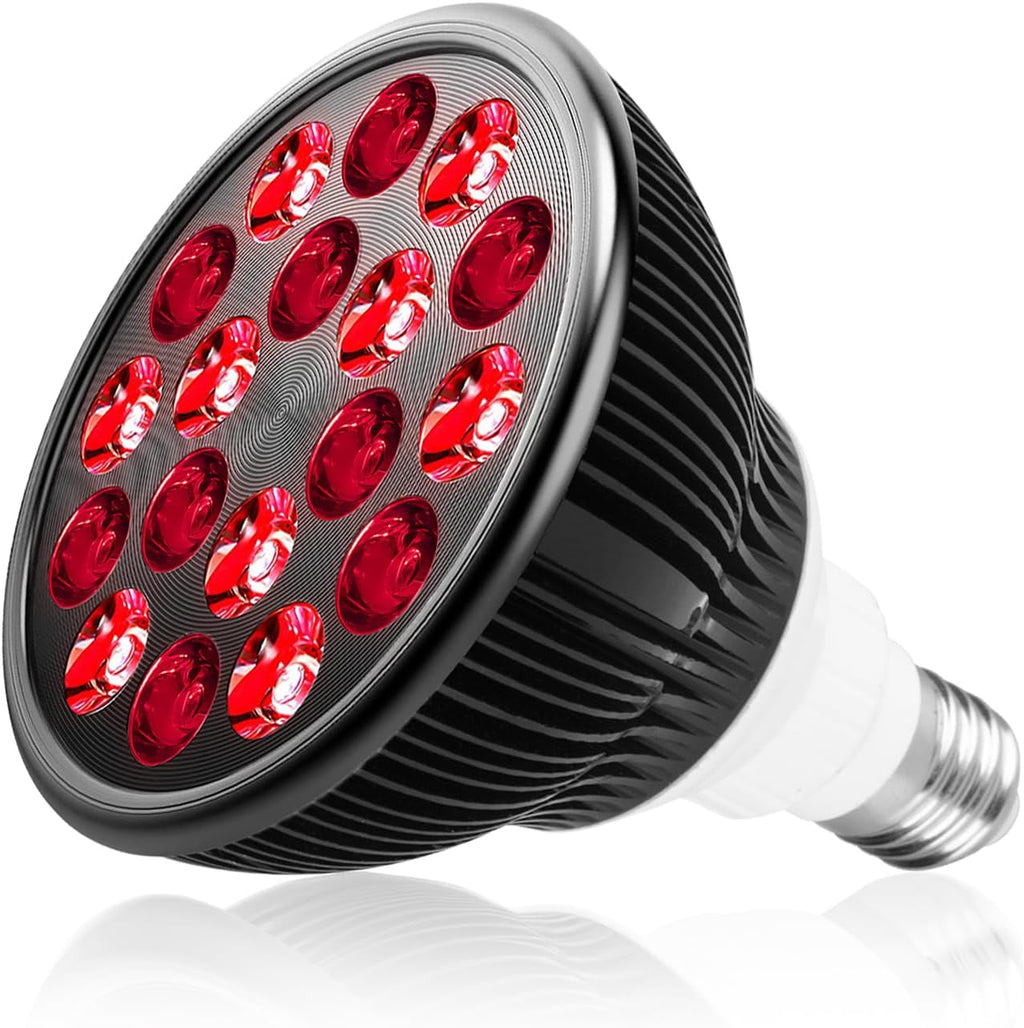 Red Light Therapy Bulb, Red Light Therapy for Body and Face Use, 18 Leds 660Nm Red and 850Nm near Infrared Red Light Therapy Lamp Suitable E26 Socket (Only Bulb)