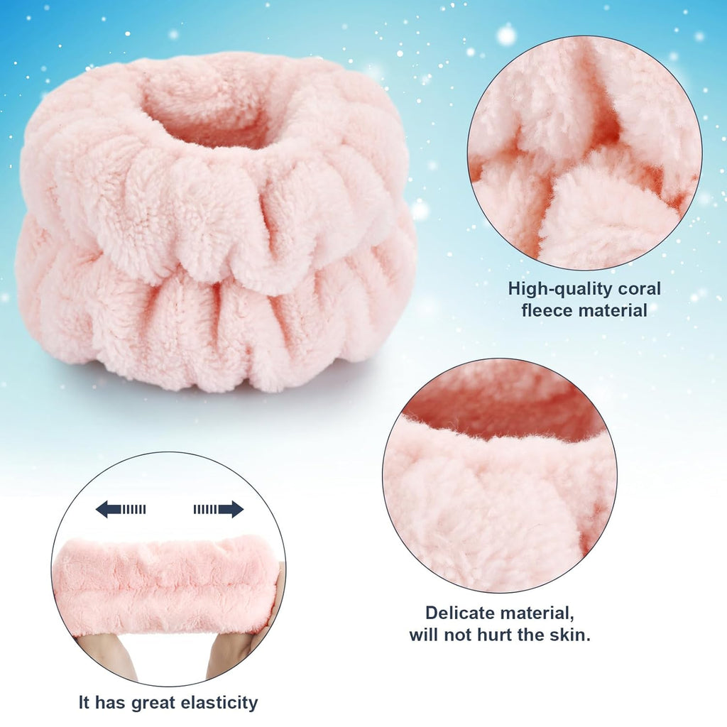 Wrist Bands for Washing Face, Spa Wristbands for Washing Face, Microfiber Wrist Towels for Washing Face, Face Wash Wristbands, Arm Bands for Washing Face for Woman Children