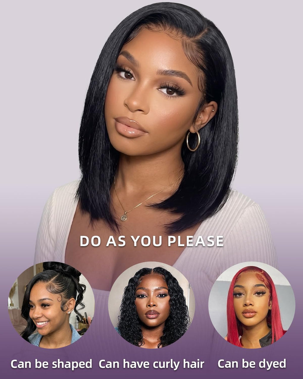 Drawstring Bob Wig Human Hair 13X6 HD Transparent Lace Frontal Wigs Human Hair Pre Plucked Short Bob Wigs for Black Women 180% Density Straight Glueless Wig Natural Color 14 Inch
