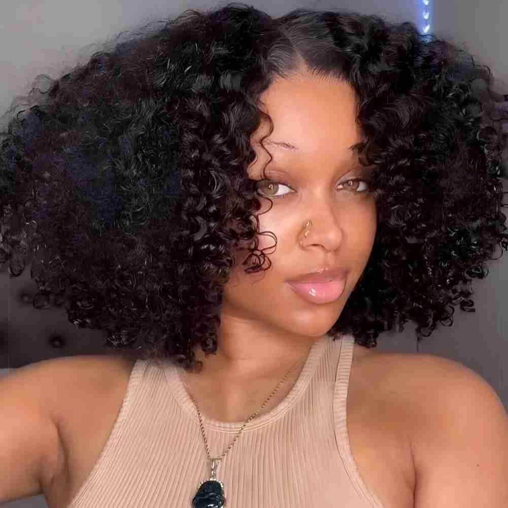 Glueless Wig 7X5 Afro Kinky Curly Lace Front Wigs for Women 22 Inch