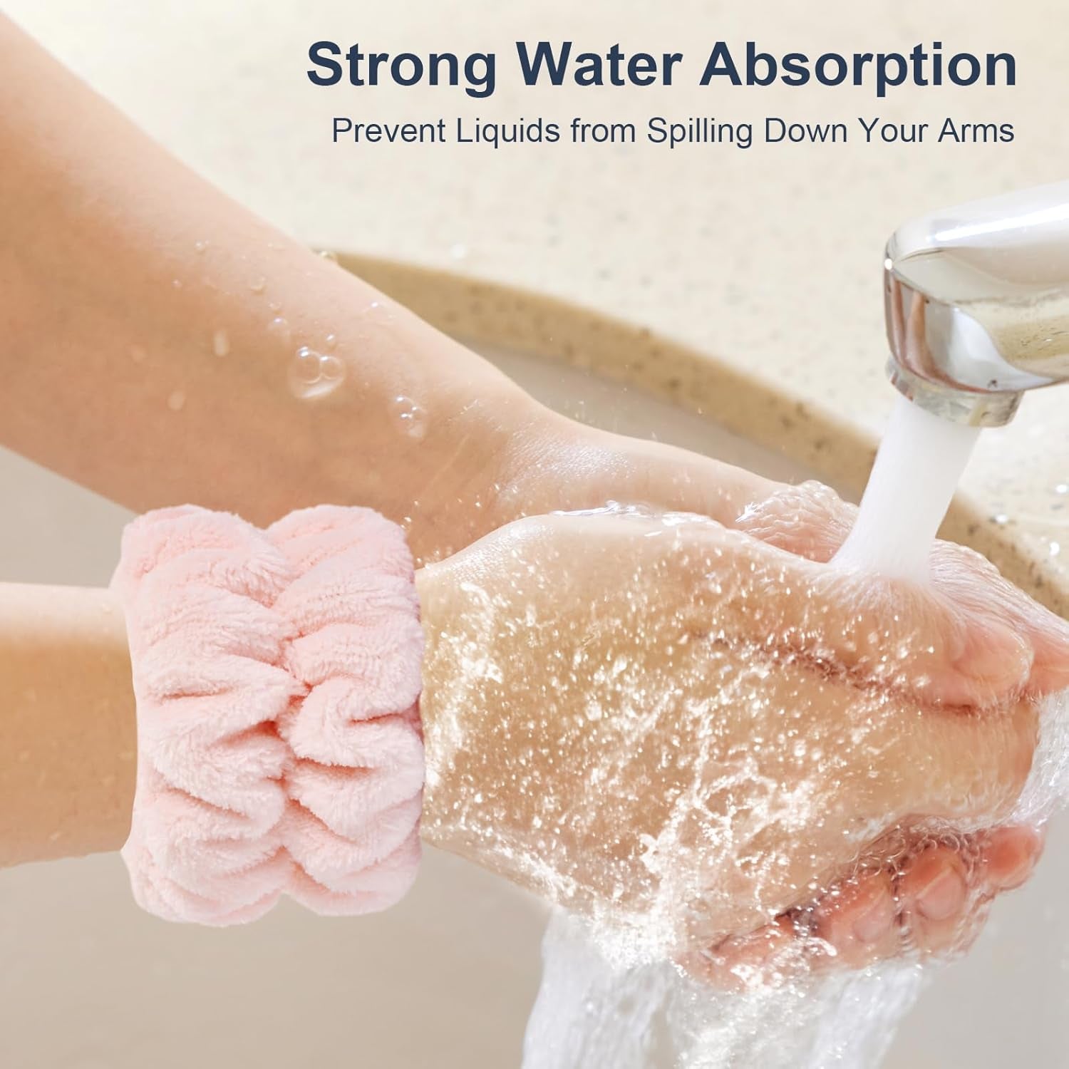 Wrist Bands for Washing Face, Spa Wristbands for Washing Face, Microfiber Wrist Towels for Washing Face, Face Wash Wristbands, Arm Bands for Washing Face for Woman Children