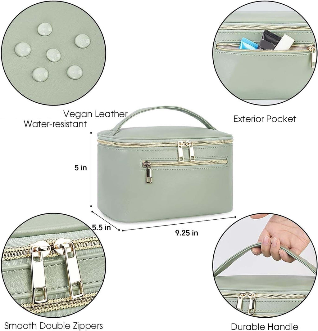 Makeup Bag, Women Travel Make up Vanity Case with Handle