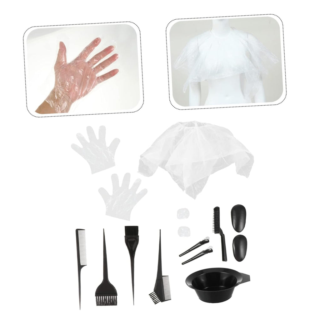 11 Piece Hair Coloring Tool Kit Dye Bowl and Disposable Gloves