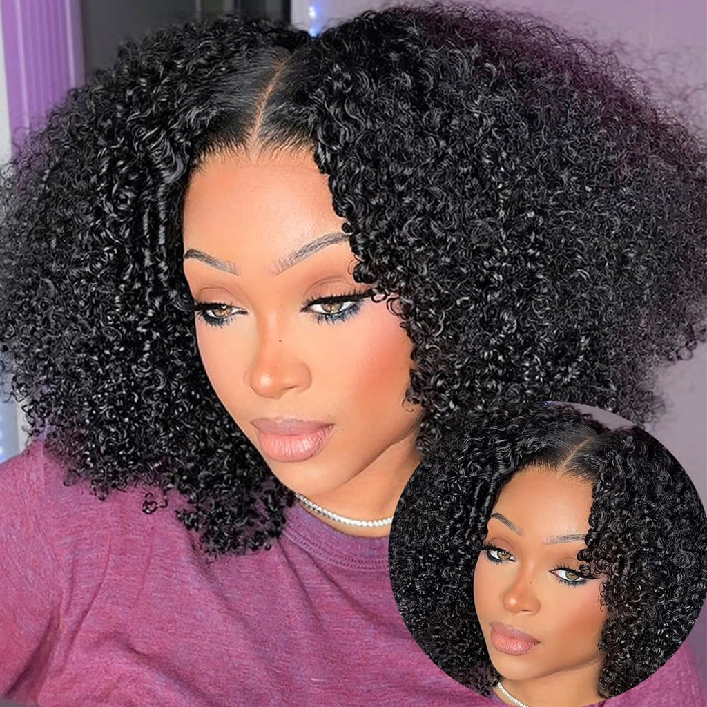 Glueless Wig 7X5 Afro Kinky Curly Lace Front Wigs for Women 22 Inch