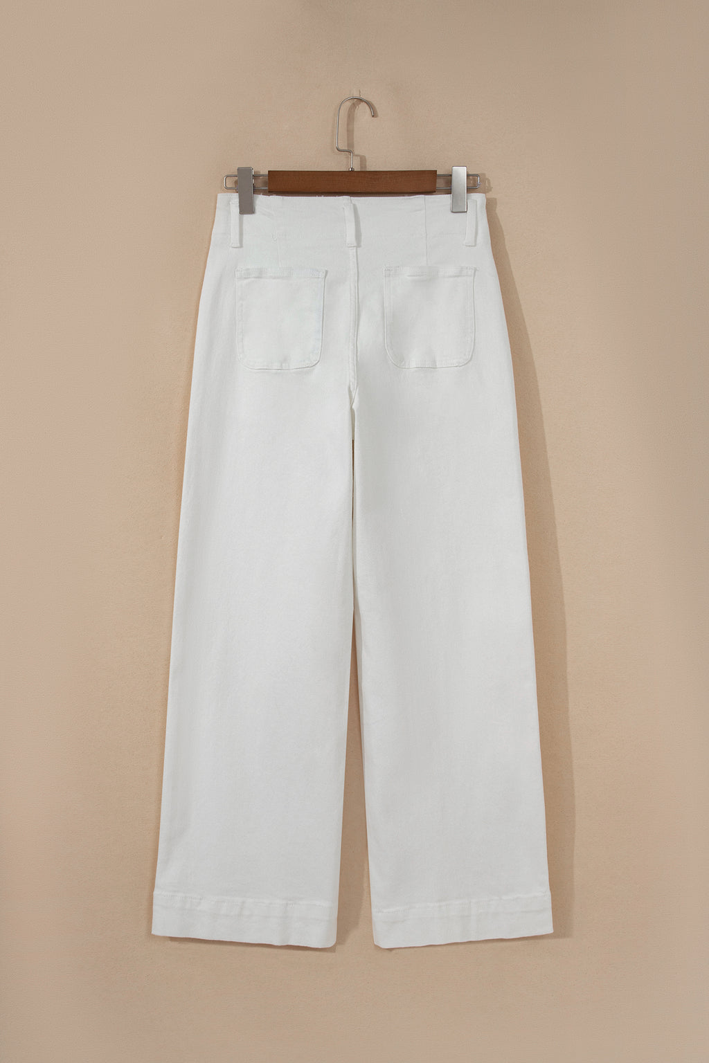 Black 2-Button High Waist Wide Leg Jeans