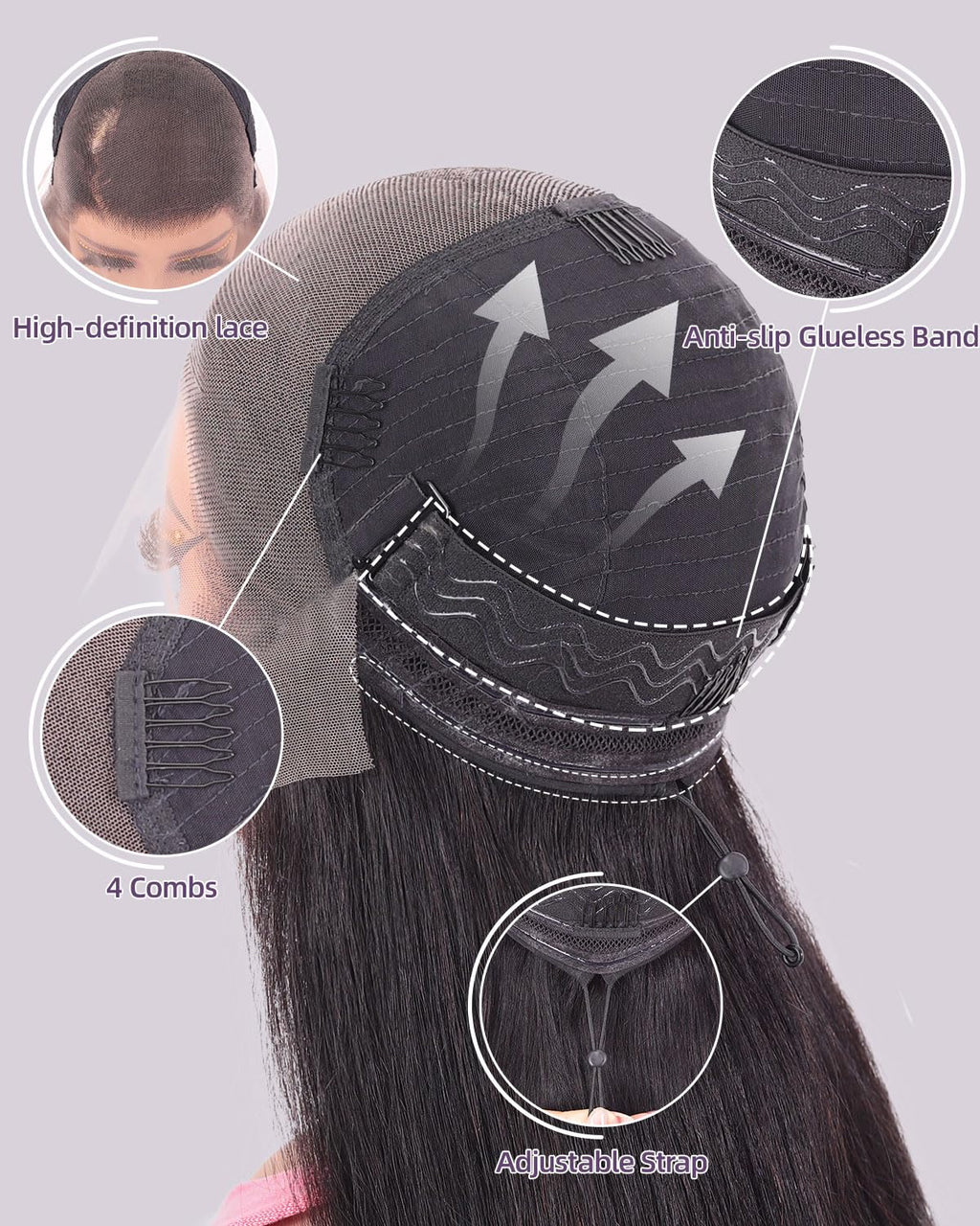Drawstring Bob Wig Human Hair 13X6 HD Transparent Lace Frontal Wigs Human Hair Pre Plucked Short Bob Wigs for Black Women 180% Density Straight Glueless Wig Natural Color 14 Inch