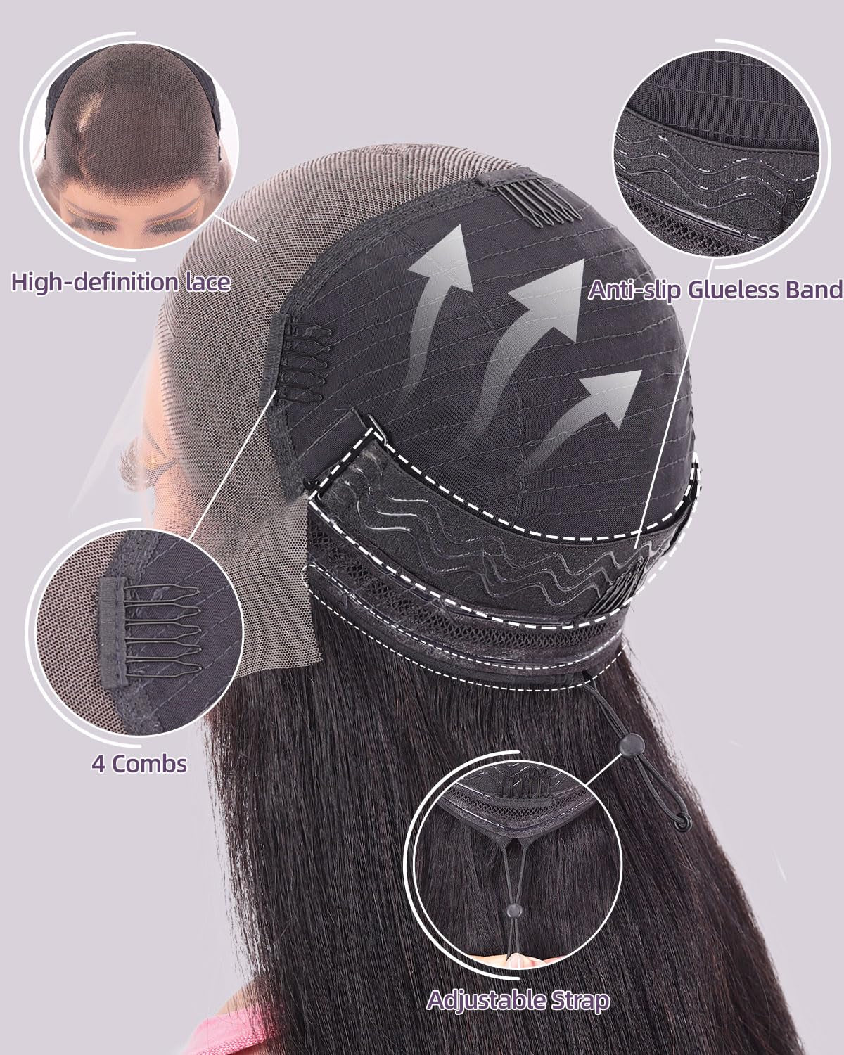 Drawstring Bob Wig Human Hair 13X6 HD Transparent Lace Frontal Wigs Human Hair Pre Plucked Short Bob Wigs for Black Women 180% Density Straight Glueless Wig Natural Color 14 Inch
