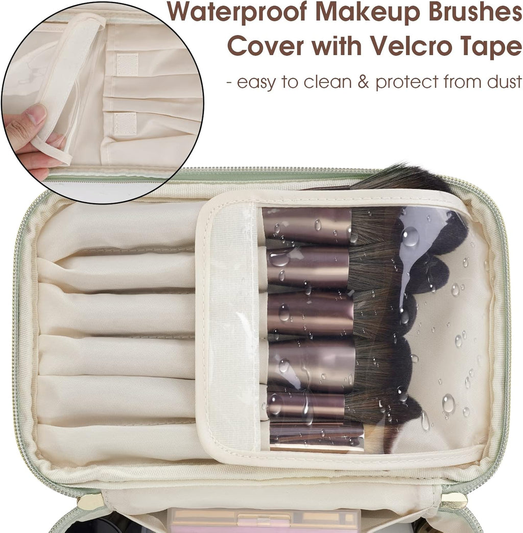 Makeup Bag, Women Travel Make up Vanity Case with Handle