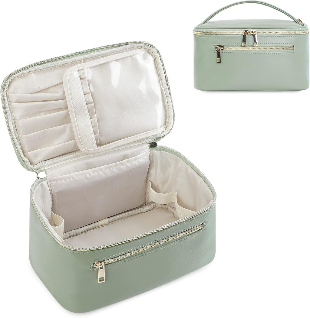 Makeup Bag, Women Travel Make up Vanity Case with Handle