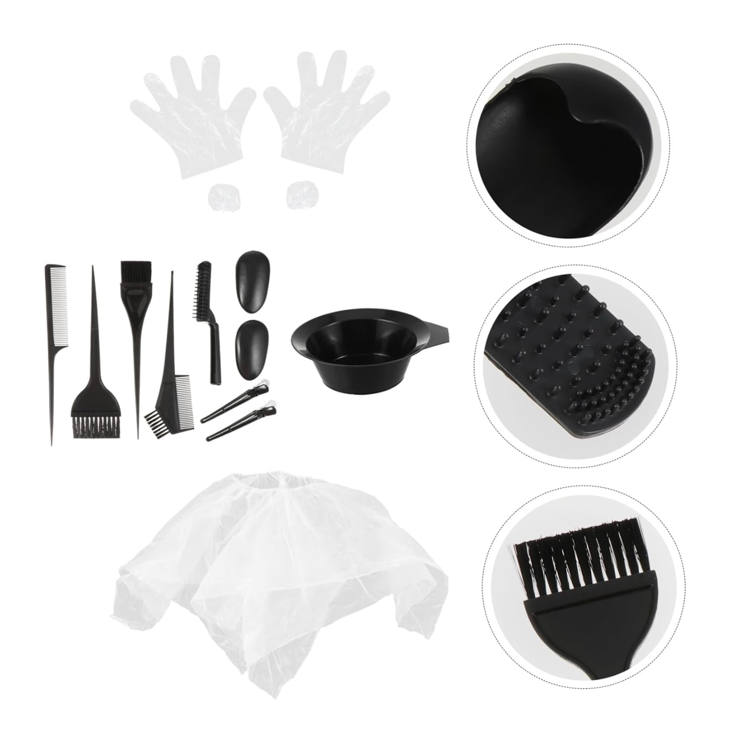 11 Piece Hair Coloring Tool Kit Dye Bowl and Disposable Gloves