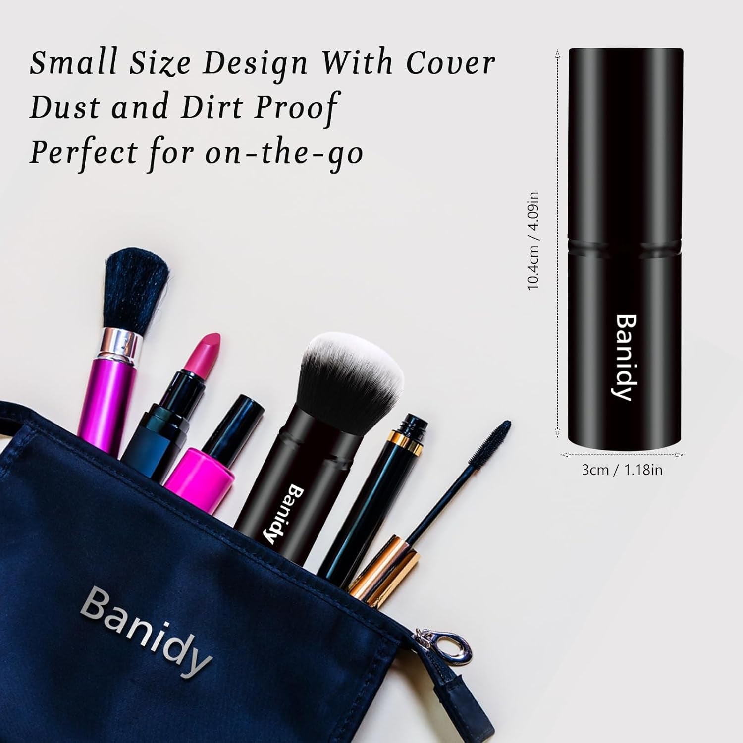 Makeup Brush Kabuki Retractable Travel Face Brushes Portable Blush Brush