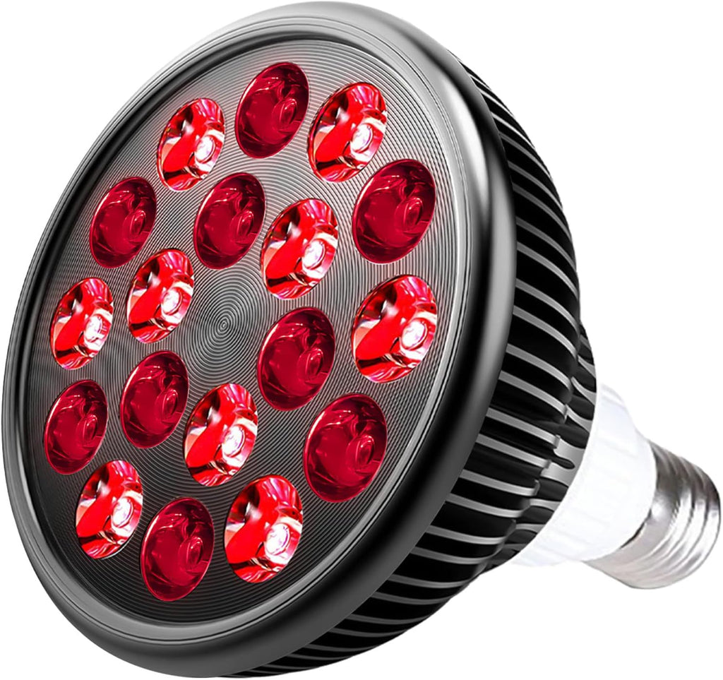 Red Light Therapy Bulb, Red Light Therapy for Body and Face Use, 18 Leds 660Nm Red and 850Nm near Infrared Red Light Therapy Lamp Suitable E26 Socket (Only Bulb)