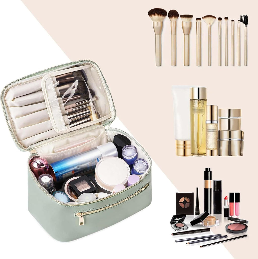 Makeup Bag, Women Travel Make up Vanity Case with Handle
