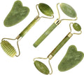 Jade Roller & Gua Sha Set 5 in 1 Facial Massager Tools - Jade Gua Sha Facial Massager Set with Roller for Face Sculpting & Skin Care