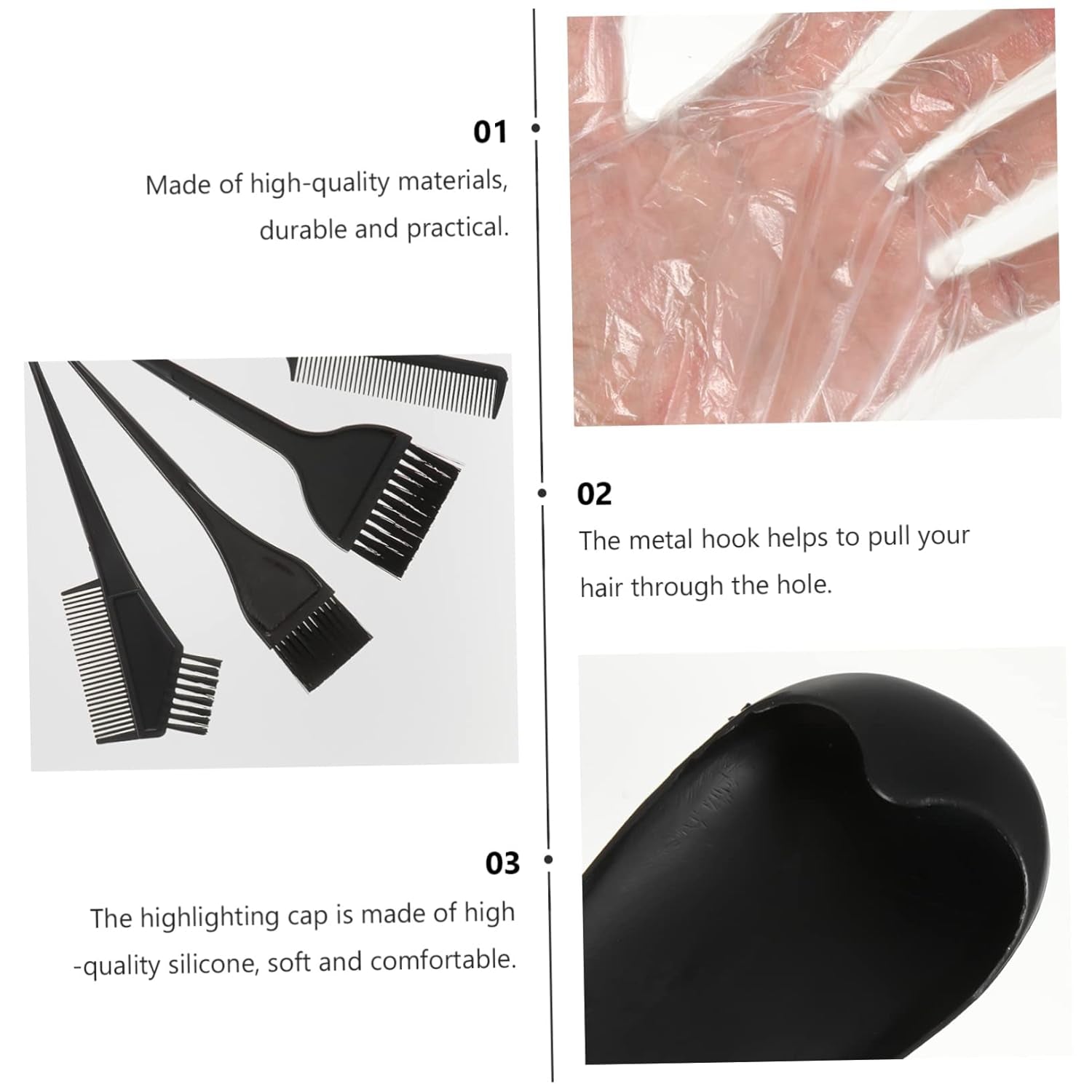 11 Piece Hair Coloring Tool Kit Dye Bowl and Disposable Gloves