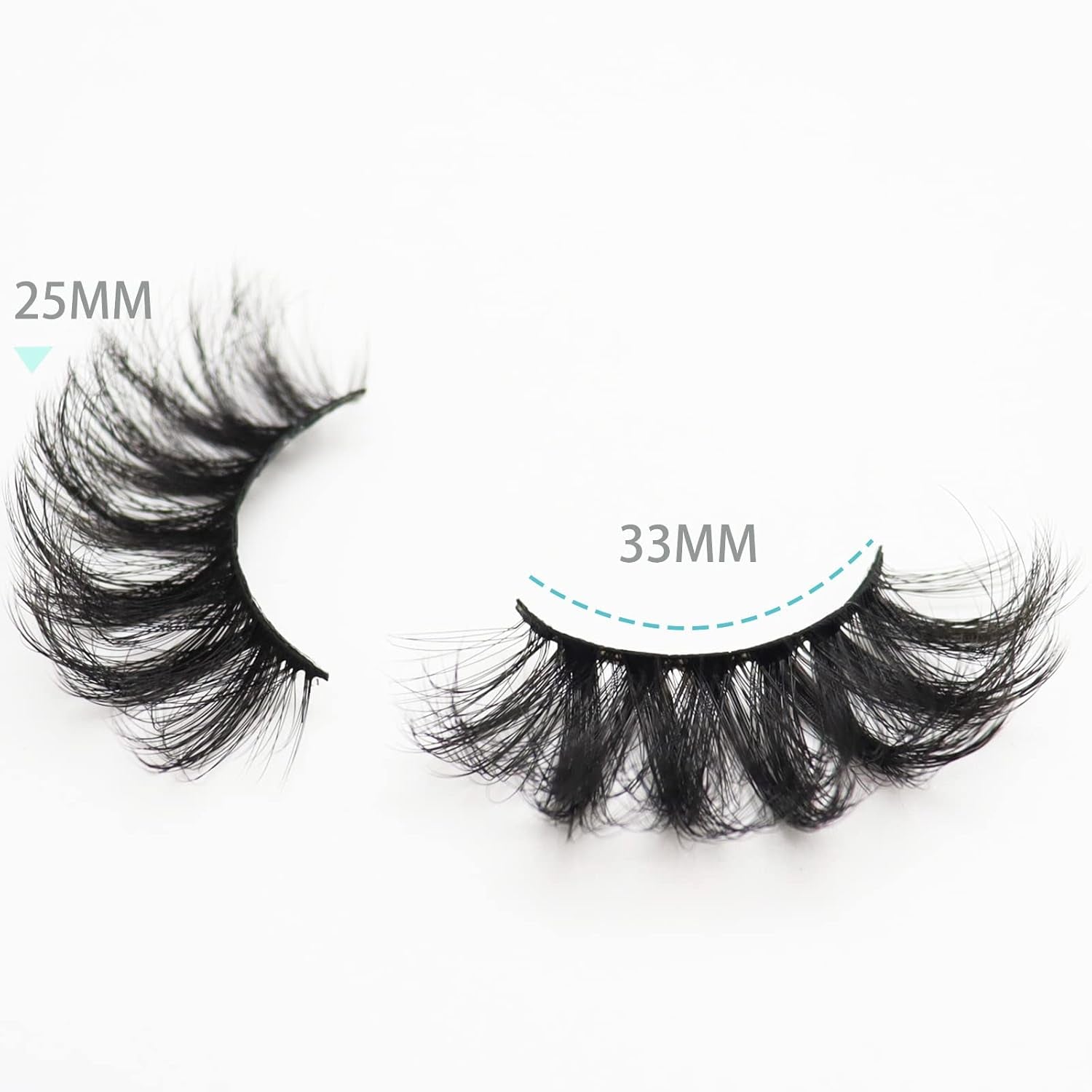 False Eyelashes 25Mm Lashes Wispy Long 8D Mink Lashes Dramatic Volume Fluff Eye Lashes Pack for Women 7Pairs Soft Reusable Fake Eyelashes